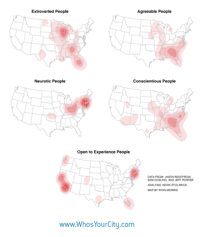 Personality Maps of the US