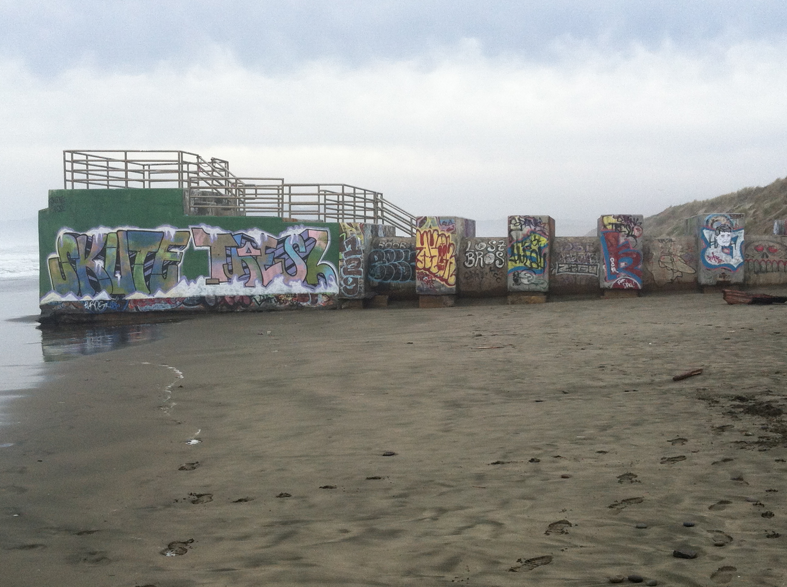 Ocean Beach seawall graffiti