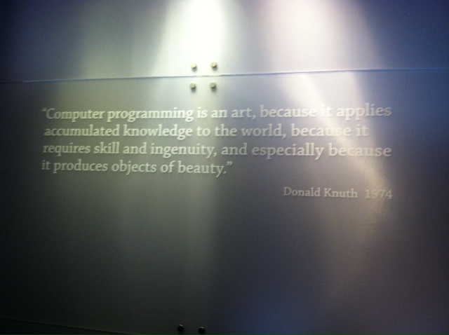 Donald Knuth, 1974 (CHM wall)